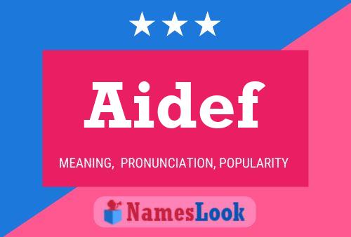 Aidef Name Poster