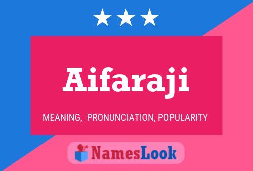 Aifaraji Name Poster