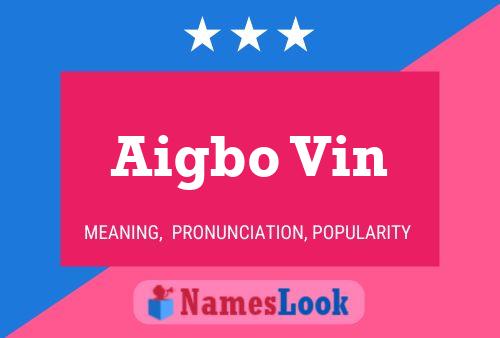 Aigbo Vin Name Poster