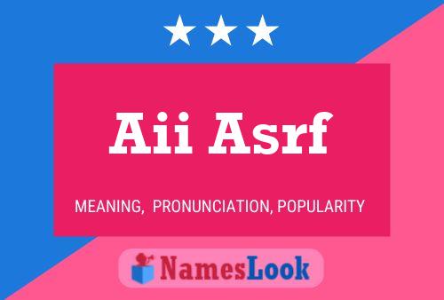 Aii Asrf Name Poster