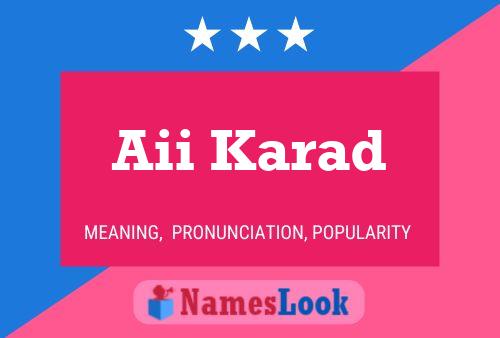 Aii Karad Name Poster