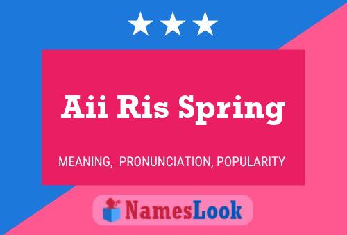 Aii Ris Spring Name Poster