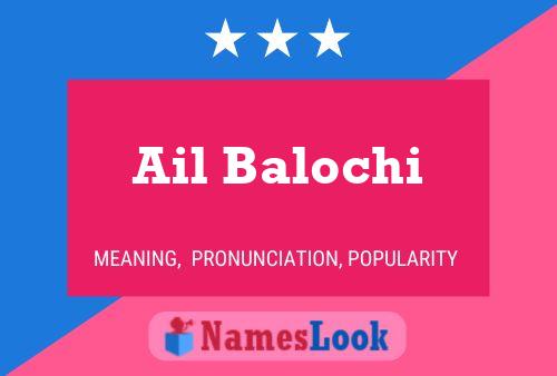 Ail Balochi Name Poster