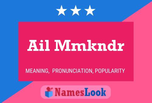 Ail Mmkndr Name Poster