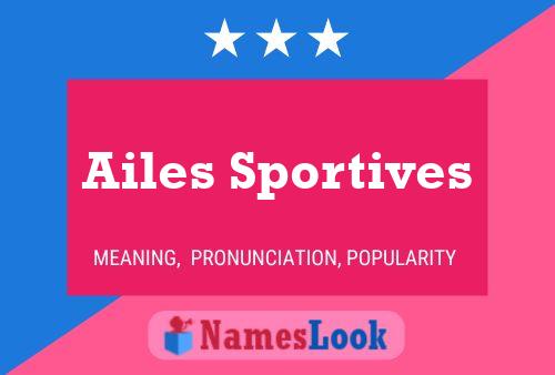 Ailes Sportives Name Poster