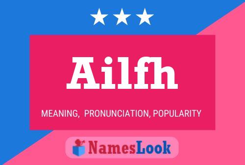 Ailfh Name Poster