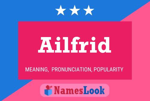 Ailfrid Name Poster