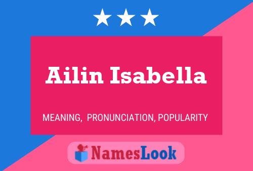 Ailin Isabella Name Poster