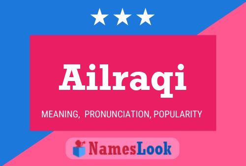 Ailraqi Name Poster