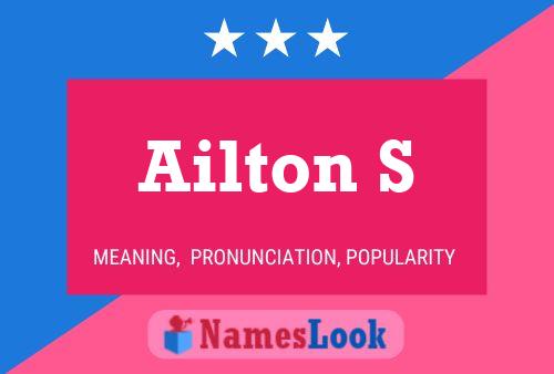 Ailton S Name Poster