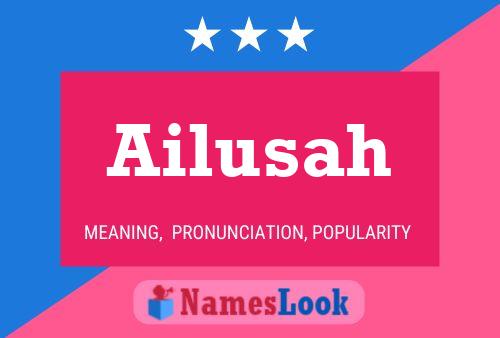 Ailusah Name Poster