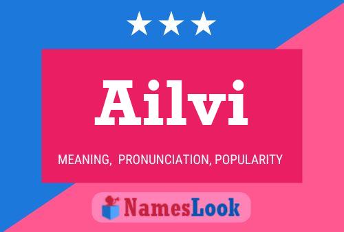 Ailvi Name Poster