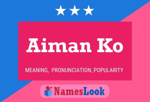 Aiman Ko Name Poster