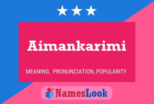 Aimankarimi Name Poster