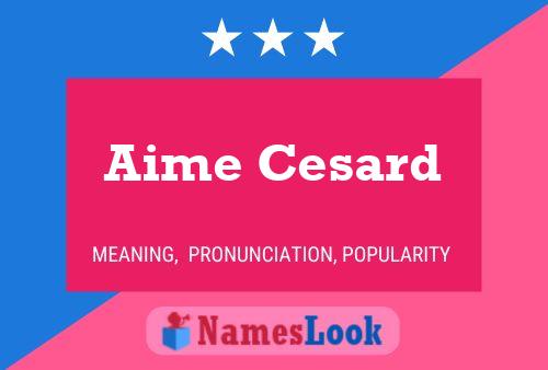 Aime Cesard Name Poster