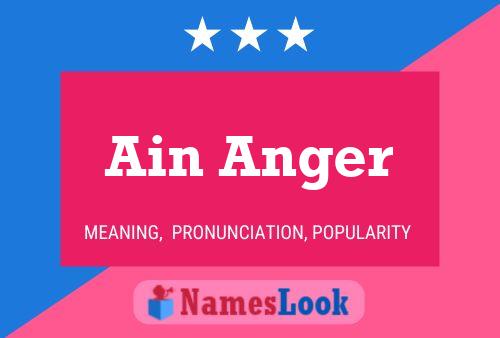 Ain Anger Name Poster