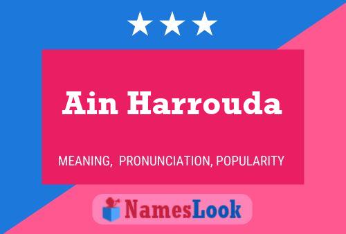 Ain Harrouda Name Poster