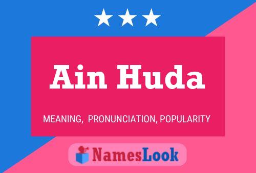 Ain Huda Name Poster