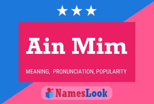 Ain Mim Name Poster