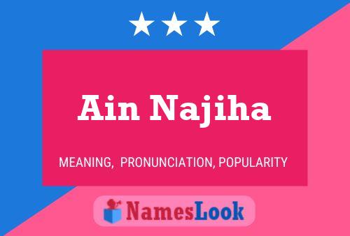 Ain Najiha Name Poster