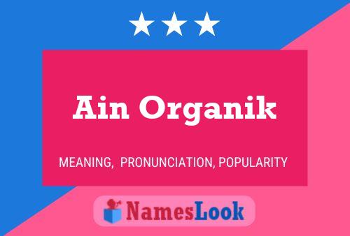 Ain Organik Name Poster