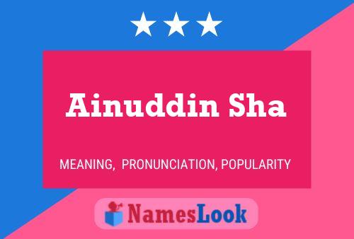 Ainuddin Sha Name Poster