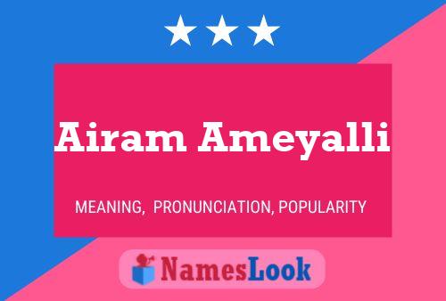 Airam Ameyalli Name Poster