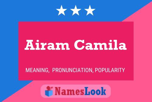 Airam Camila Name Poster