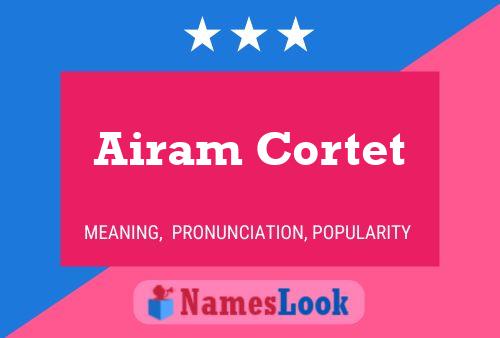 Airam Cortet Name Poster