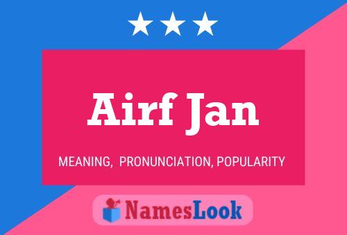 Airf Jan Name Poster