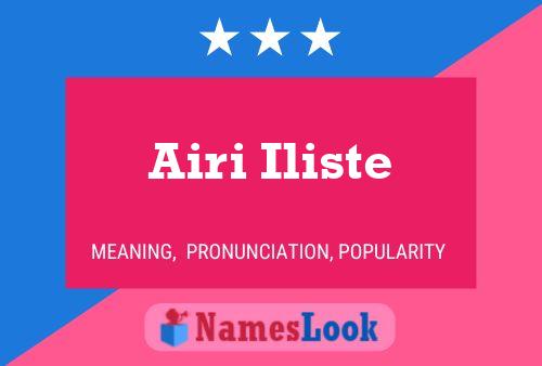 Airi Iliste Name Poster