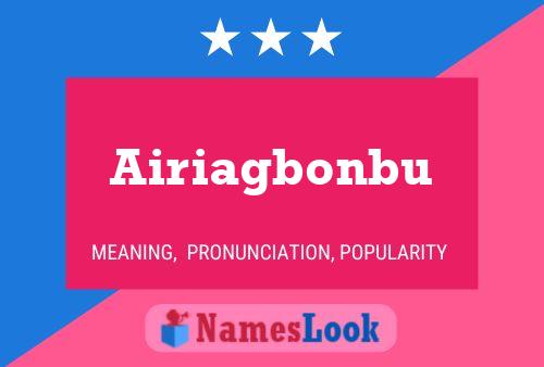 Airiagbonbu Name Poster