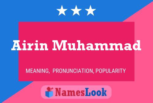 Airin Muhammad Name Poster