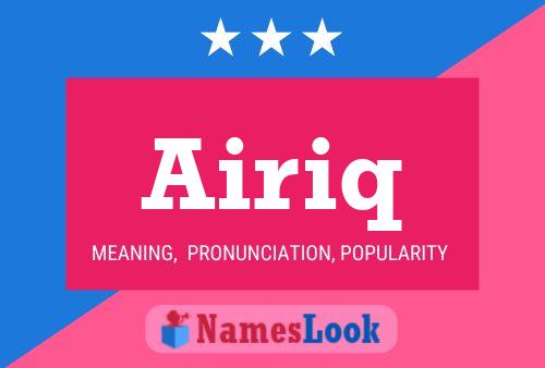 Airiq Name Poster