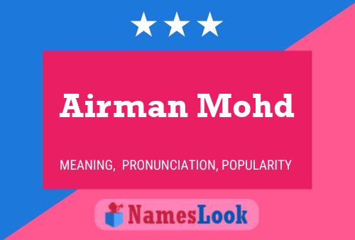 Airman Mohd Name Poster