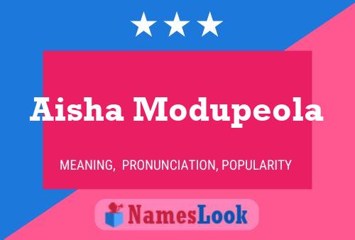 Aisha Modupeola Name Poster