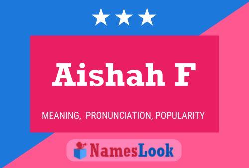 Aishah F Name Poster