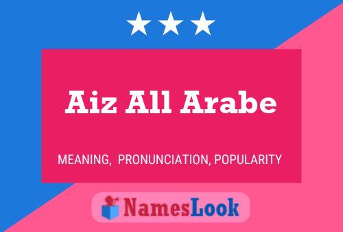 Aiz All Arabe Name Poster