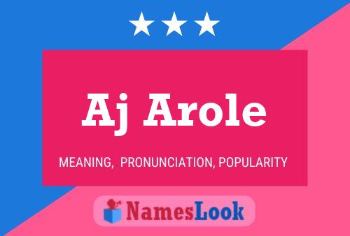 Aj Arole Name Poster