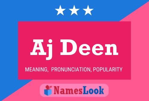 Aj Deen Name Poster