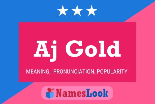 Aj Gold Name Poster