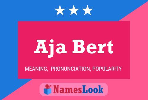 Aja Bert Name Poster