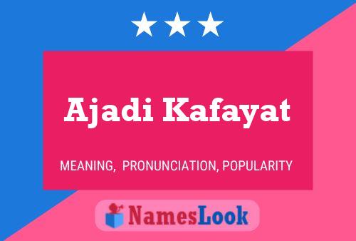 Ajadi Kafayat Name Poster