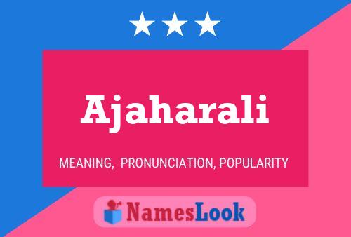 Ajaharali Name Poster