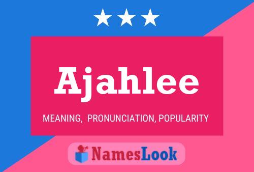 Ajahlee Name Poster