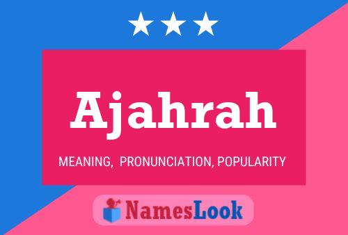 Ajahrah Name Poster