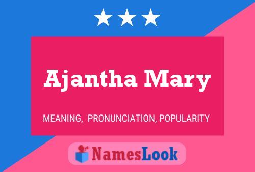 Ajantha Mary Name Poster