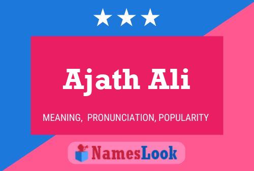 Ajath Ali Name Poster