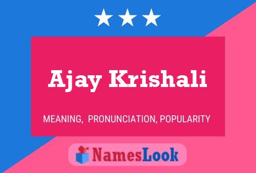 Ajay Krishali Name Poster