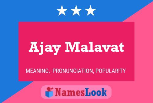 Ajay Malavat Name Poster